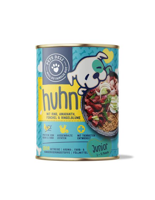 Pets Deli JuniorNassfutter Rind &amp; Huhn mit Fenchel, Amaranth und