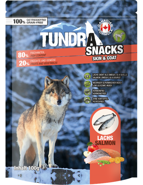 Dog Snack Skin & Coat Lachs 9 x 100 g