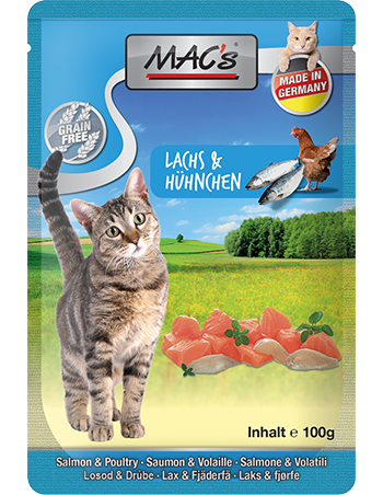 Pouch Pack Lachs & Hühnchen mit Kräutermix 12 x 100 g