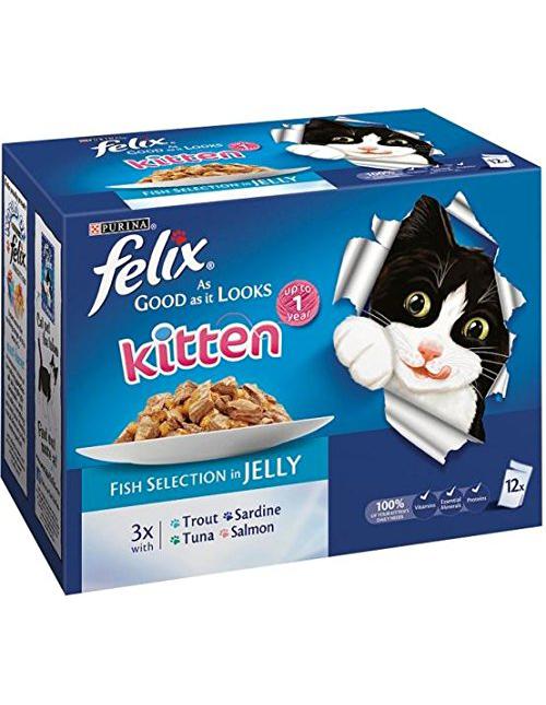 Felix So Gut Wie Es Aussieht Kitten, Fischauswahl in Jelly - Pouch