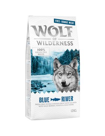 Wolf of Wilderness Adult Blue River - Freilandhuhn & Lachs - Sparpaket