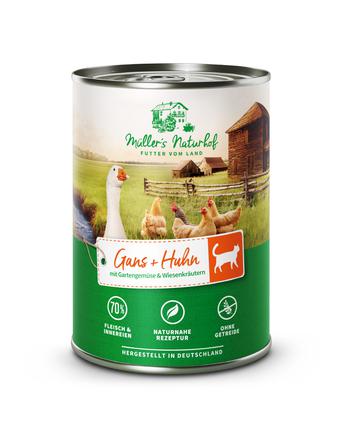 Müller's Naturhof Traditionell Gans und Huhn Nassfutter