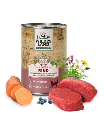 Wildes Land Classic Adult Rind mit Süßkartoffel