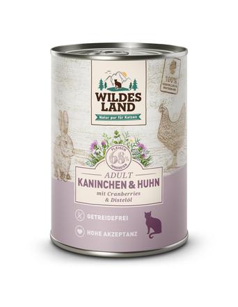 Wildes Land Classic Adult Kaninchen und Huhn mit Distelöl